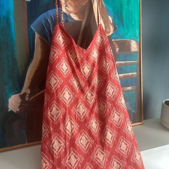 Zara Red Diamond Pattern Jumpsuit M - Picture 9 of 15